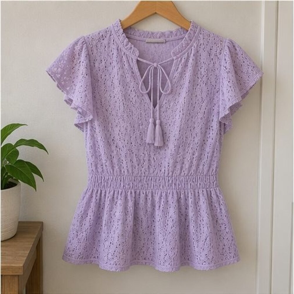 Lilac Peplum Top